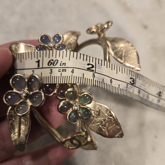 Authentic CHANEL Cuff Paris Greece Collection Gold Jewelery Bracelet CC logo - Picture 12 of 12